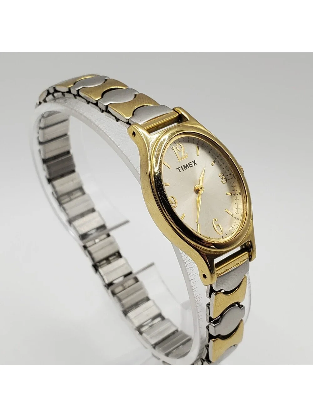 Timex Quartz Cavatina Womens Watch Two-Tone 21mm New Battery